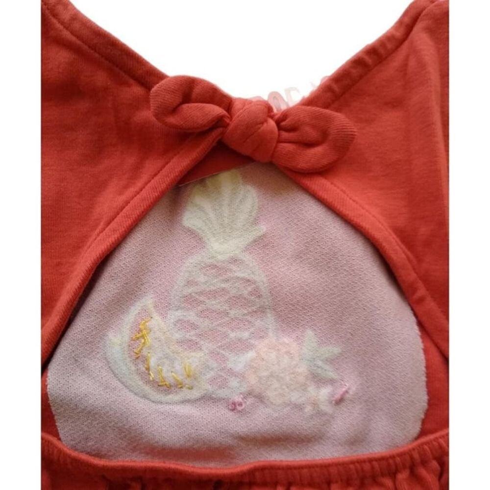 Gymboree BEACH SHACK Girls Keyhole Top Shirt Orange Size 3 Vintage New - Picture 4 of 6